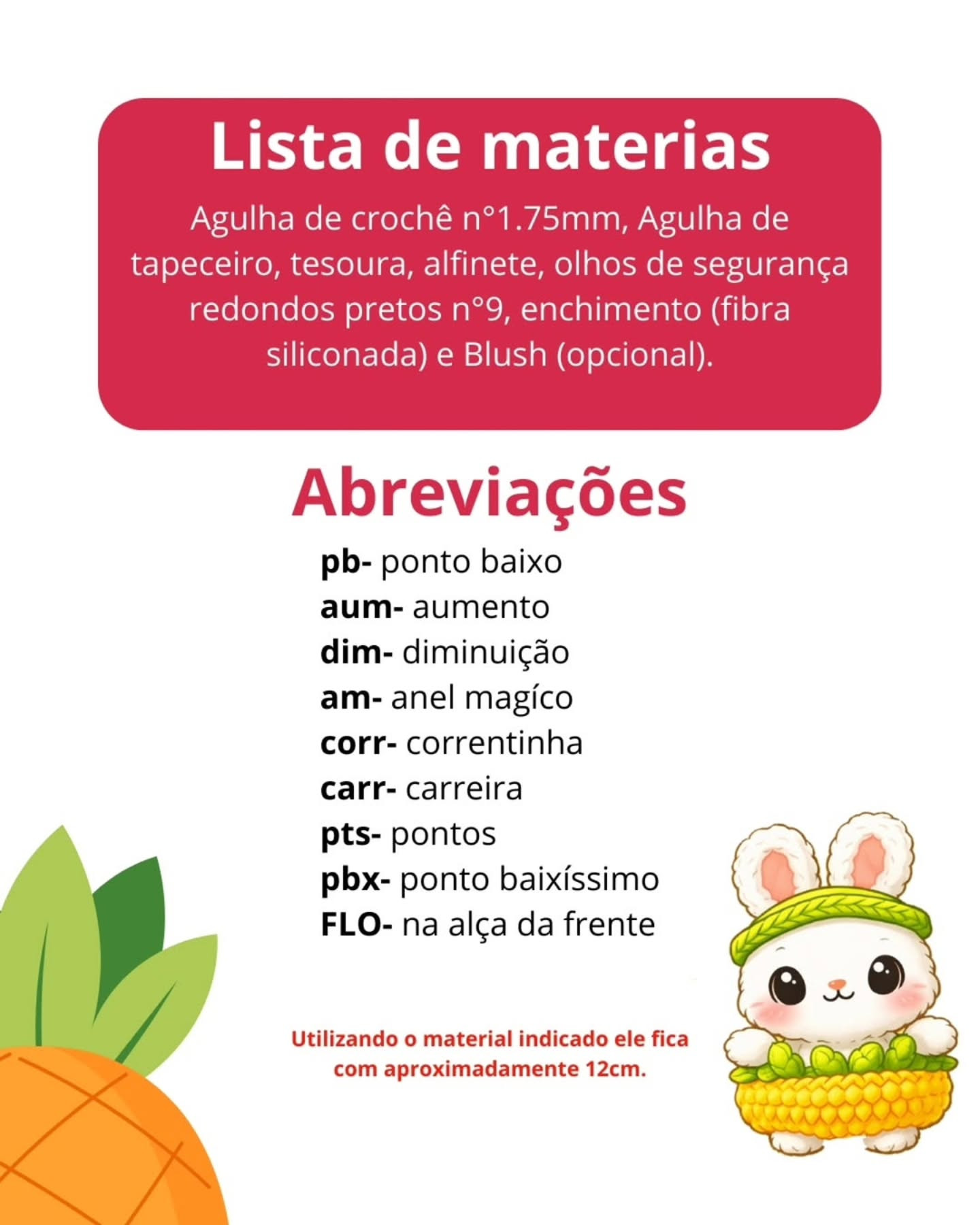 Pudim O bebê coelho: Receita Gratuita Amigurumi por Miaaugurumi - Clube dos Pontinhos Edição Verão