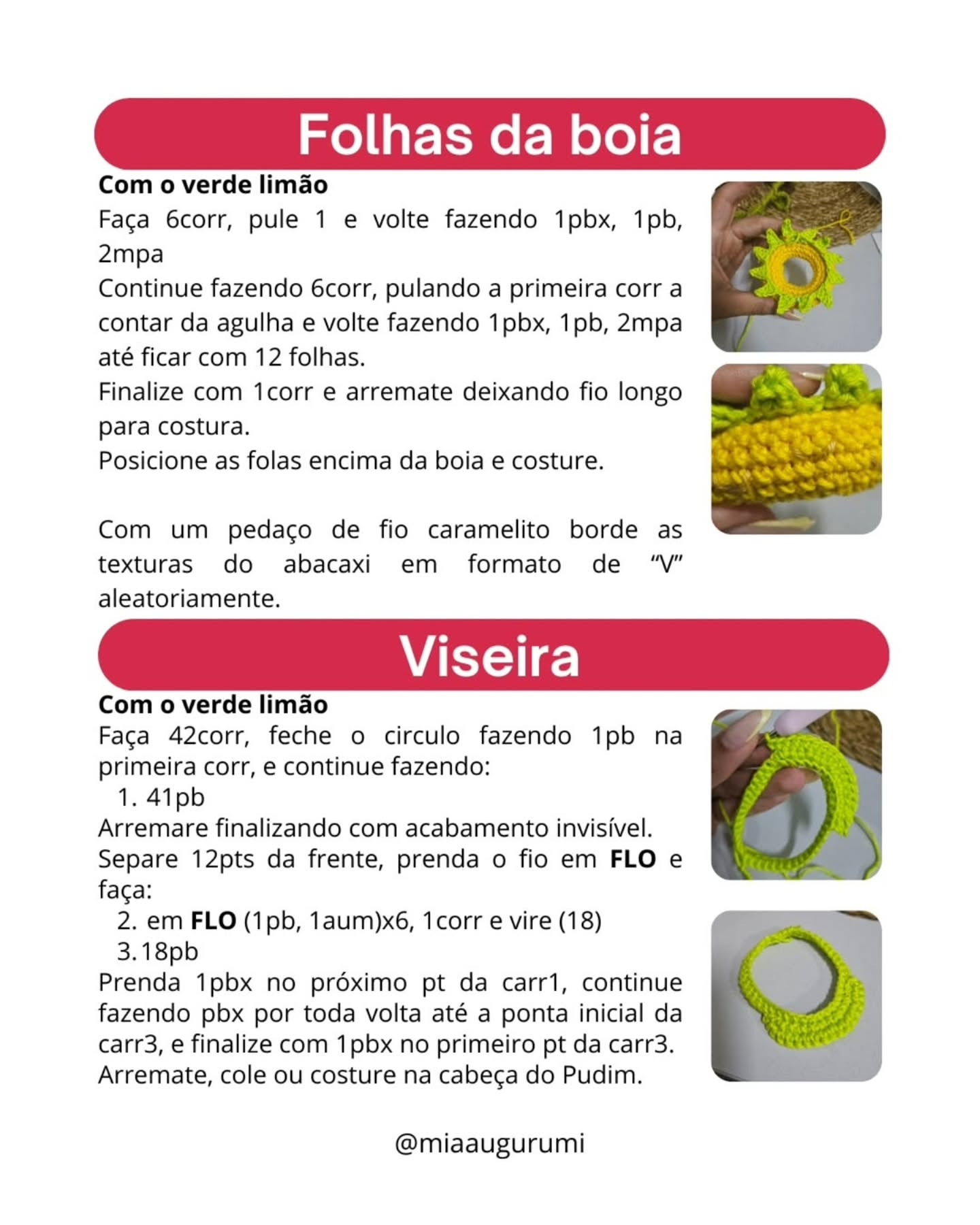 Pudim O bebê coelho: Receita Gratuita Amigurumi por Miaaugurumi - Clube dos Pontinhos Edição Verão