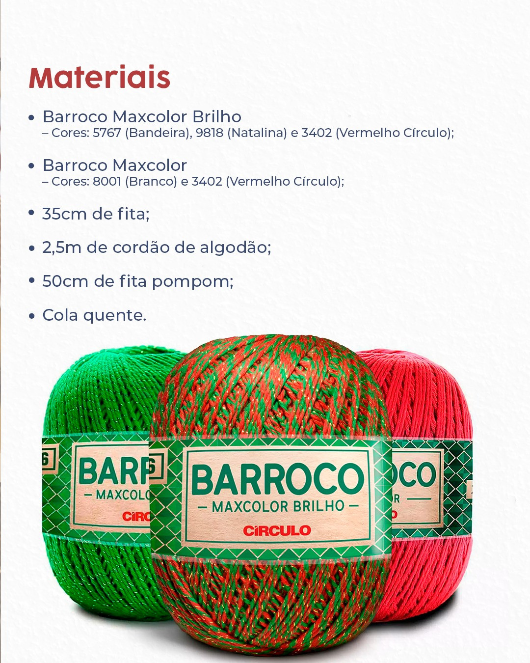 Receita de Arco-Íris Natalino - Decoração de Natal com Fios Barroco Maxcolor