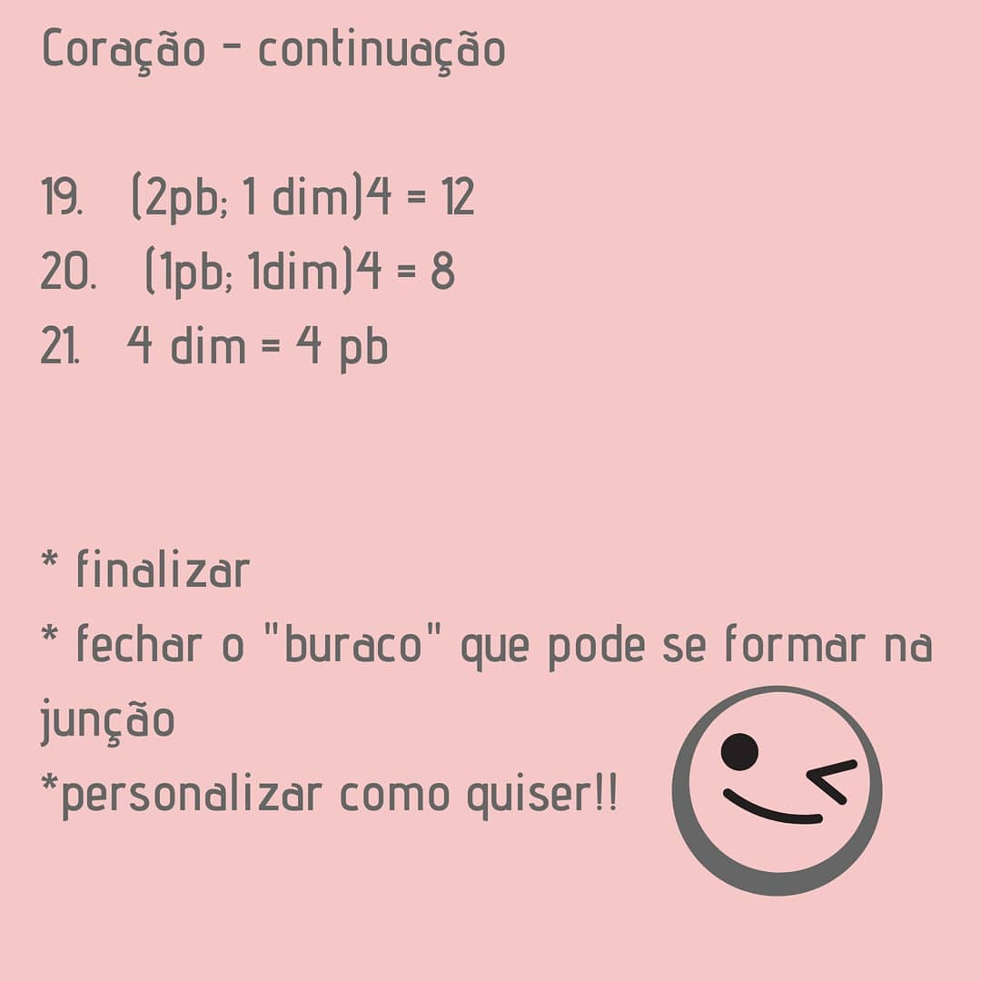 Receita de Coração de Crochê: Passo a passo completo para fazer um coração rosa fofinho