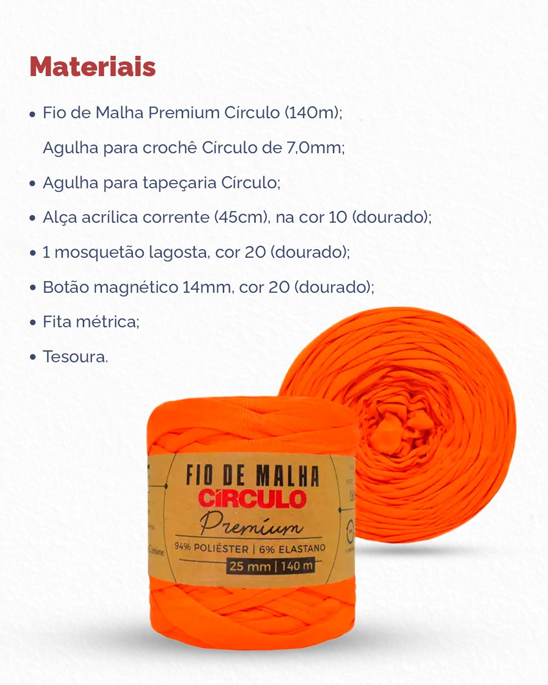 Receita de Crochê Bolsa Lily: Tutorial passo a passo para criar uma bolsa laranja com Fio de Malha Premium, alça acrílica e tassel decorativo