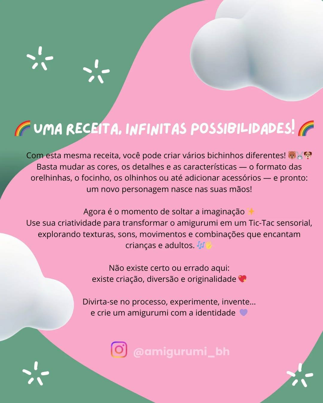 Receita Escrita Passo a Passo: Bichinhos Tic-Tac Sensoriais em Amigurumi (Patinho, Zebrinha, Porquinho, Leão, Ursinho) - Fio Natural Algodão