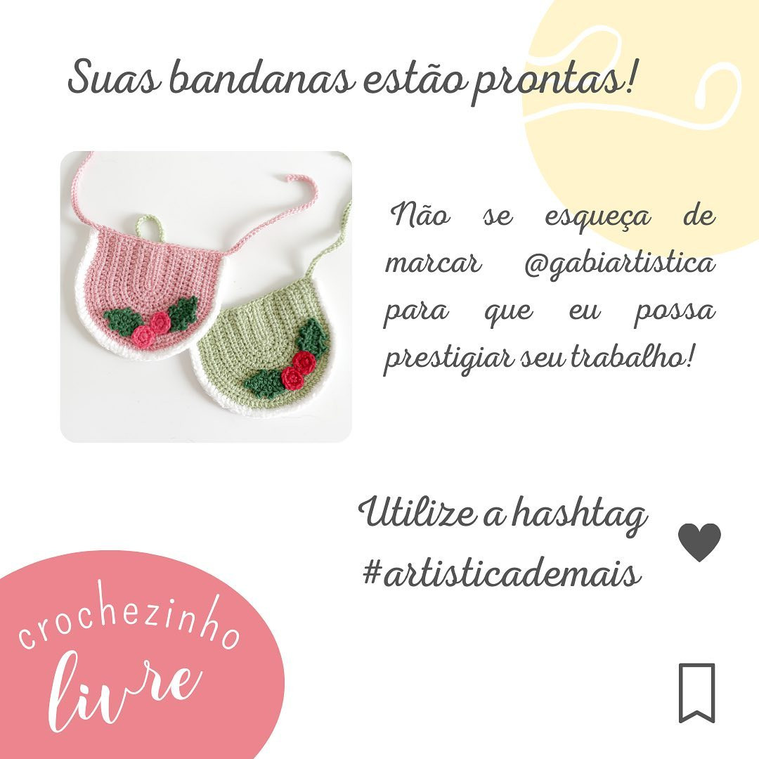 Receita Grátis Bandanas Natalinas para Cachorros - Móc Len Hoa Hồng và Lá Sồi
