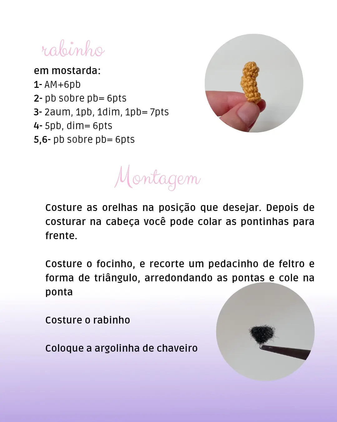 Receita grátis Caramelo - Mini cachorro amigurumi color mostarda, olhos grandes, tutorial passo a passo