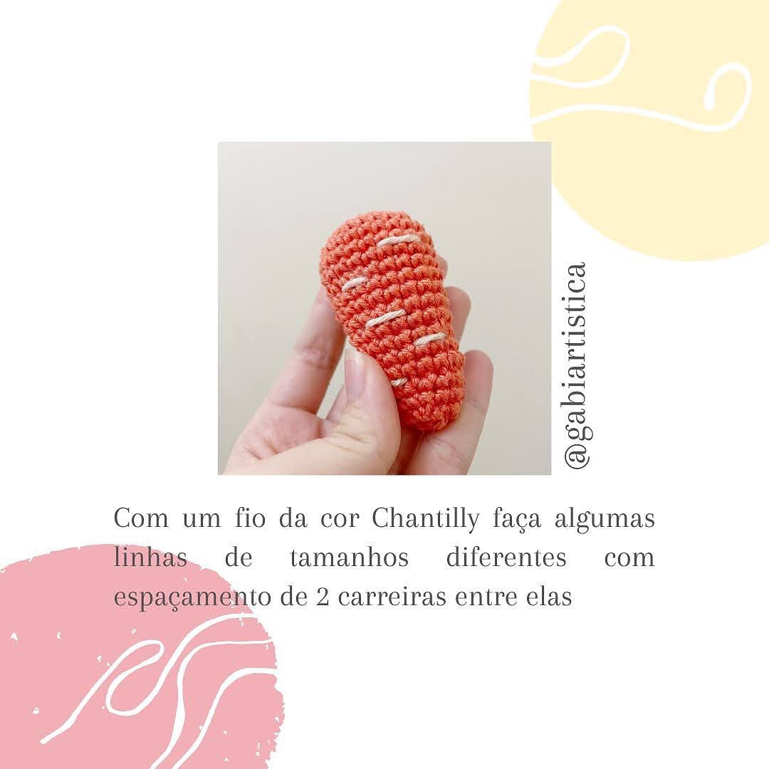 Receita Grátis Cenourinha Amigurumi - Guia Passo a Passo para Mocar Cenoura com Fio
