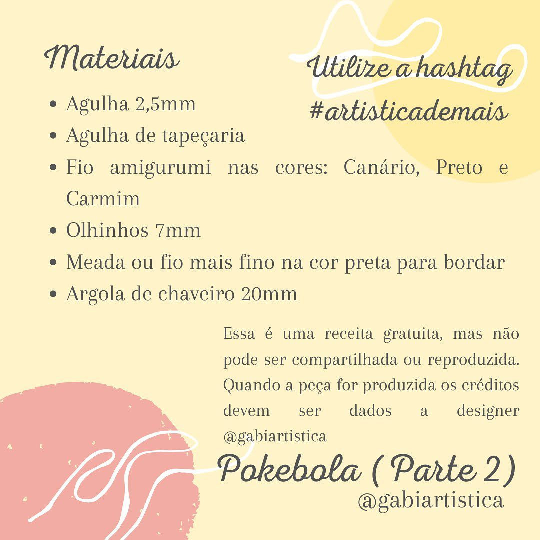 Receita Grátis: Chaveiro Pikachu Amigurumi (Parte 2) - Tutorial Completo