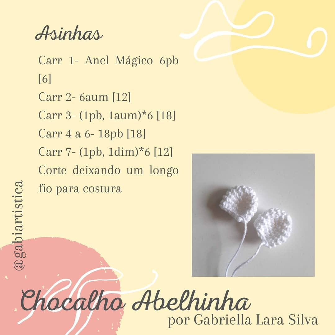 Receita Grátis: Chocalho Abelhinha Amigurumi - Guia Passo a Passo para Móc Len