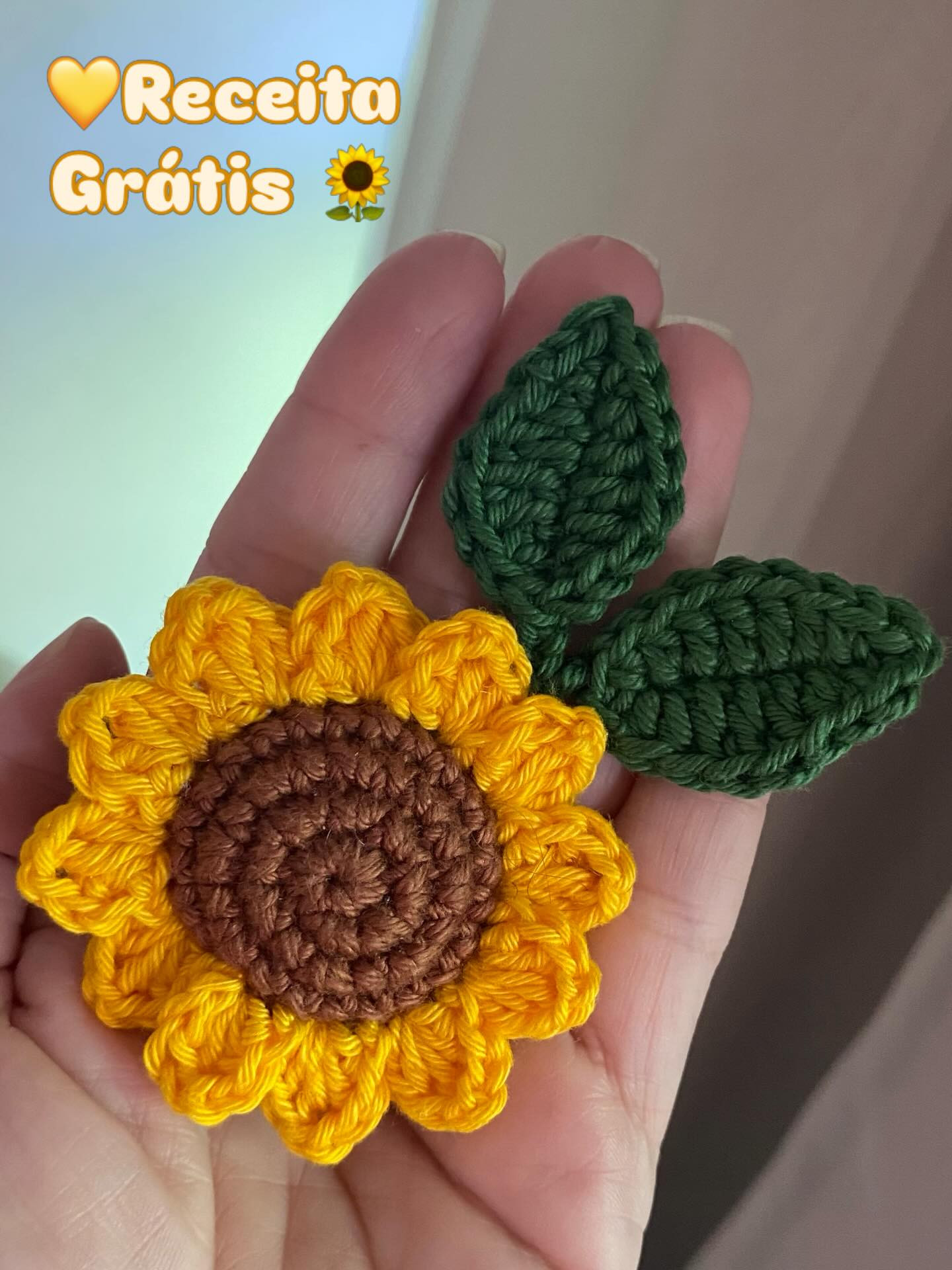 Receita Grátis de Girassol Amigurumi - Mônica Ateliê