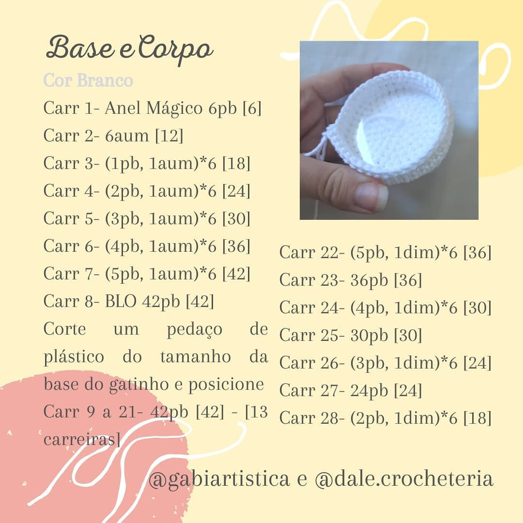 Receita Grátis Gatinho Bem: Amigurumi Gato Branco com Chapéu e Borboleta