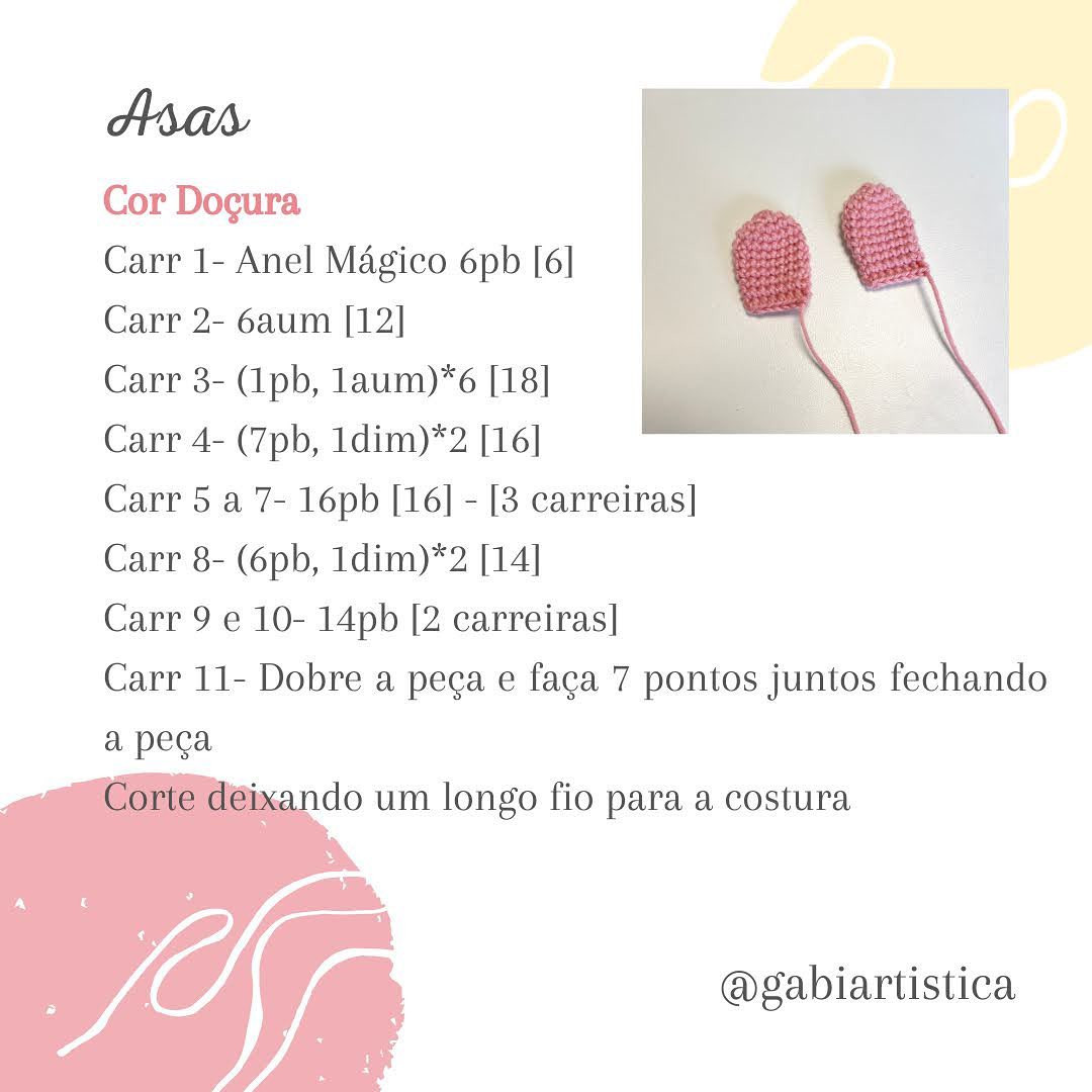 Receita Grátis: Móc len máy bay nhỏ (Aviãozinho) màu trắng và hồng, hướng dẫn chi tiết từng bước