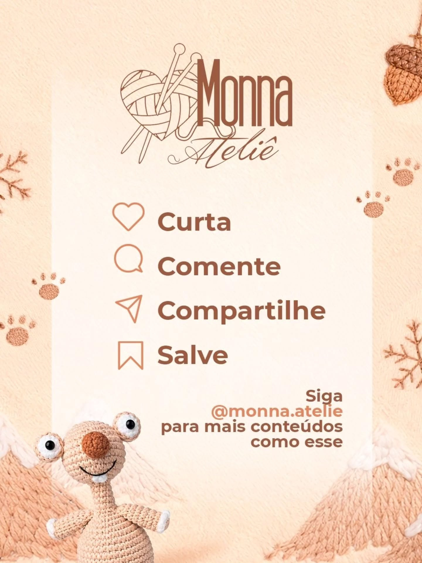 Receita Grátis: Sid Era do Gelo - Bônus Sid Pescoção Amigurumi Crochet Pattern