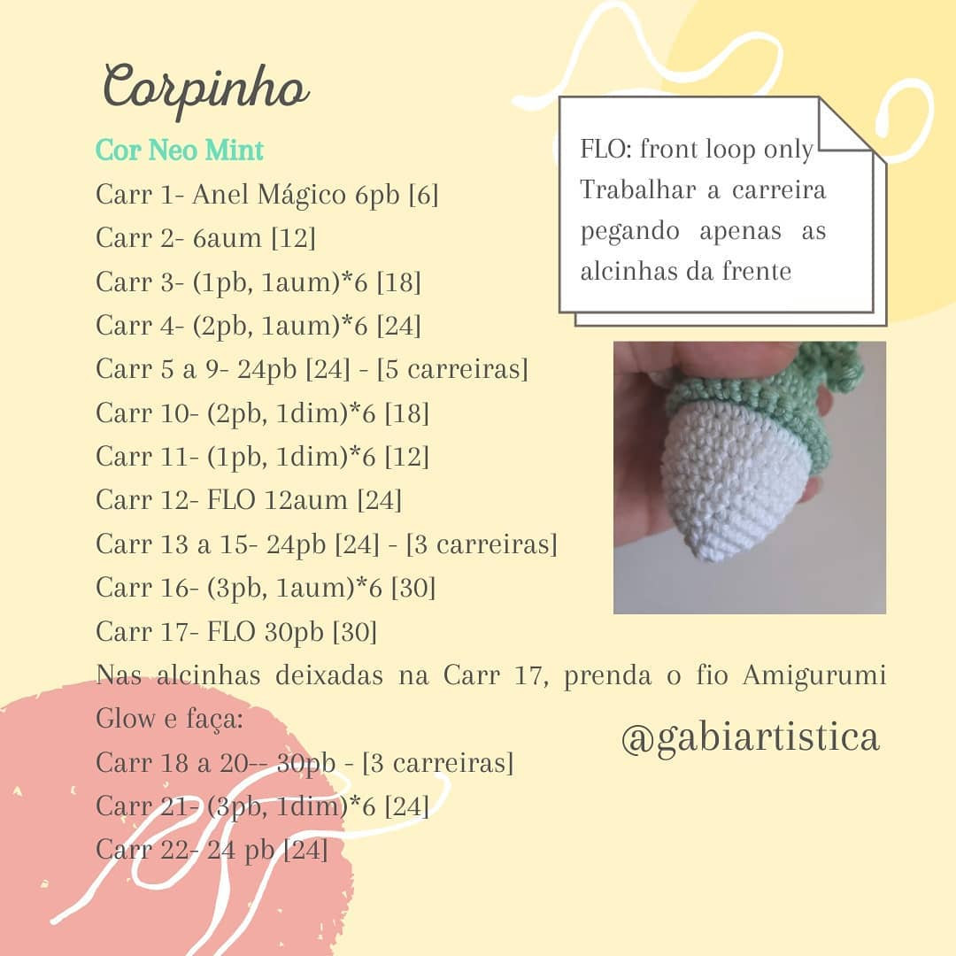 Receita Grátis Vagalume Glow: Amigurumi Firefly com Fio Glow-in-the-Dark