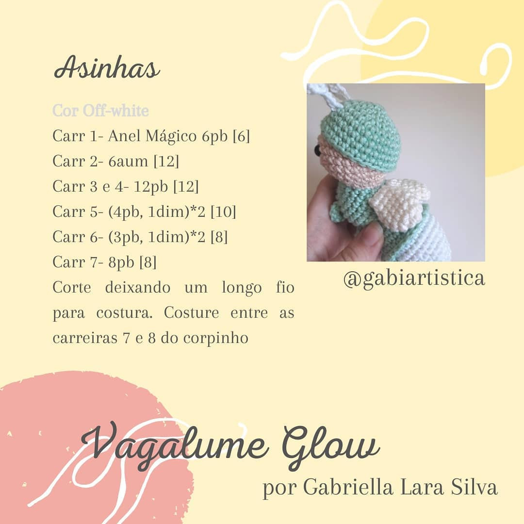 Receita Grátis Vagalume Glow: Amigurumi Firefly com Fio Glow-in-the-Dark