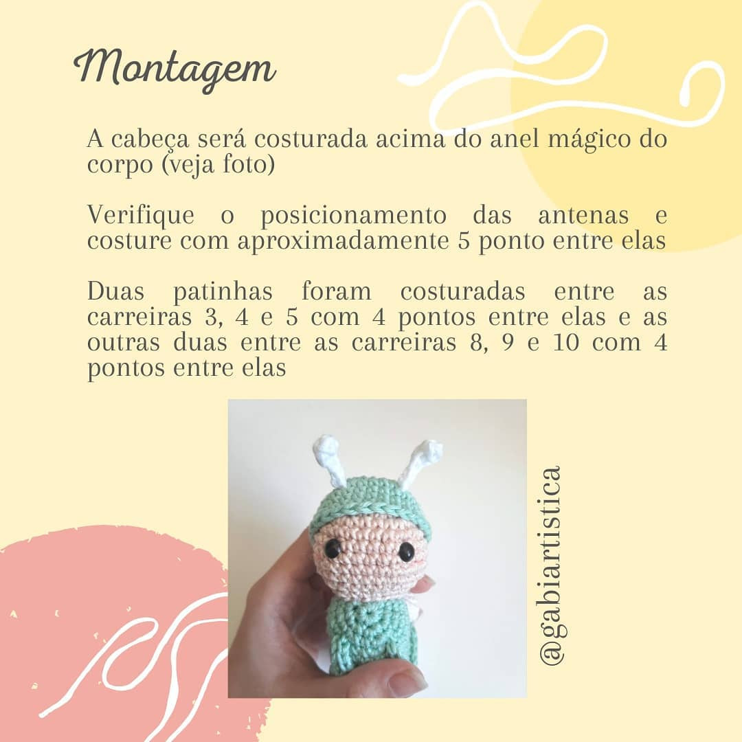 Receita Grátis Vagalume Glow: Amigurumi Firefly com Fio Glow-in-the-Dark