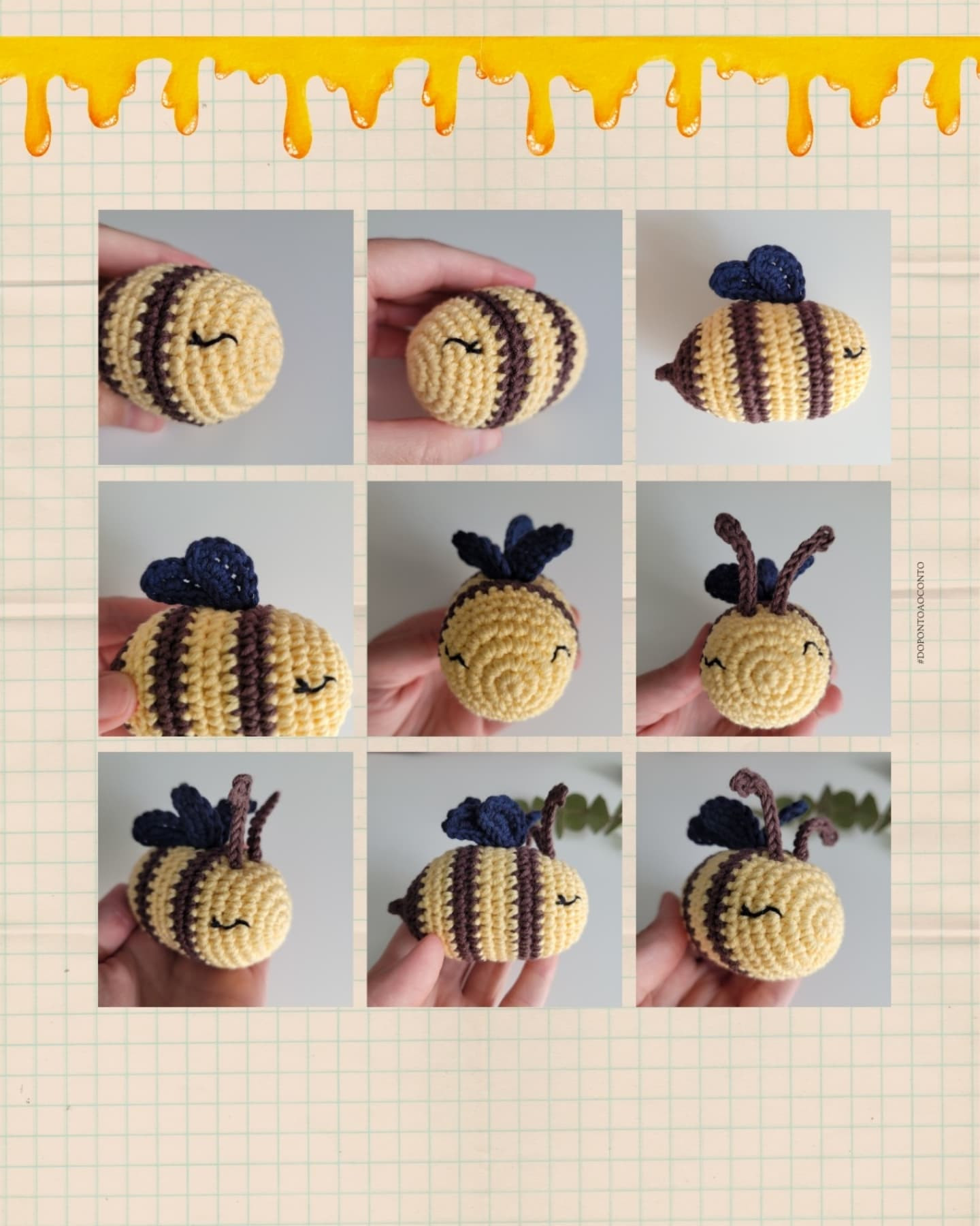 Receita Gratuita Abelhinha Lara: Amigurumi Crochet Pattern