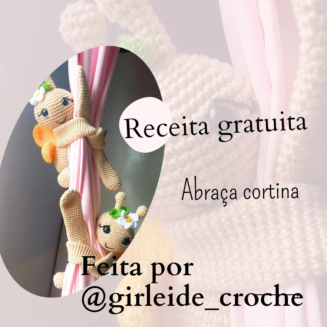 Receita Gratuita: Abraça Cortina Gigi - Búp bê Móc Len Hình Con Bướm