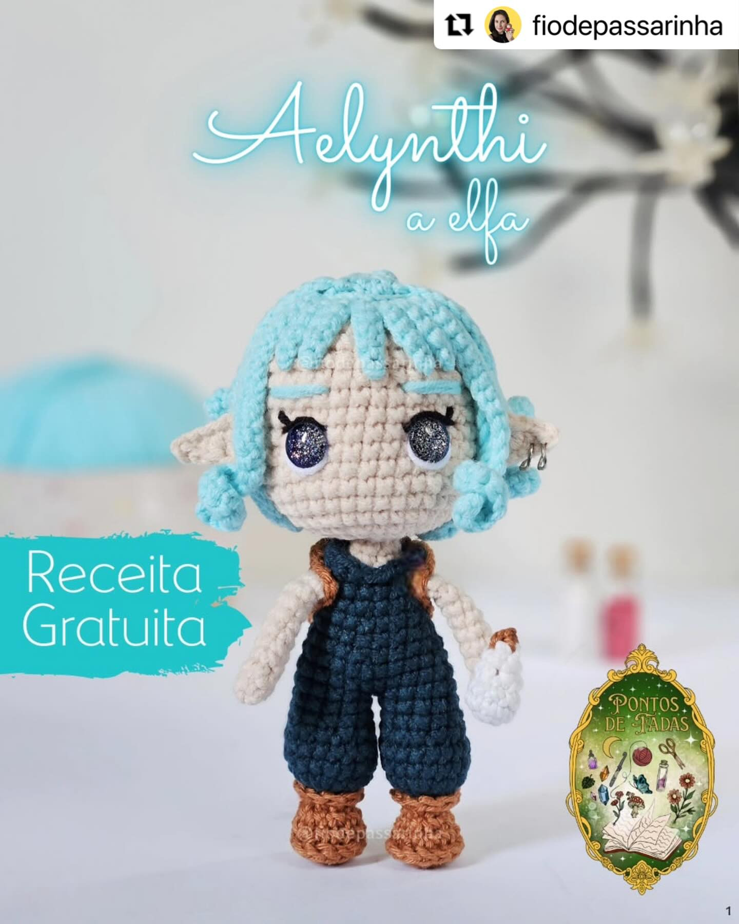 Receita Gratuita: Amigurumi Aelynthi a Elfa - Guia Completo de Mãos, Orelhas e Pernas