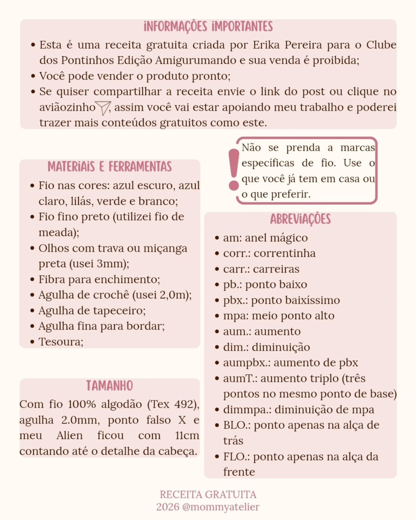 Receita Gratuita Amigurumi Alien: Guia Completo Passo a Passo para Mocar o Personagem Verde com Olhos Grandes