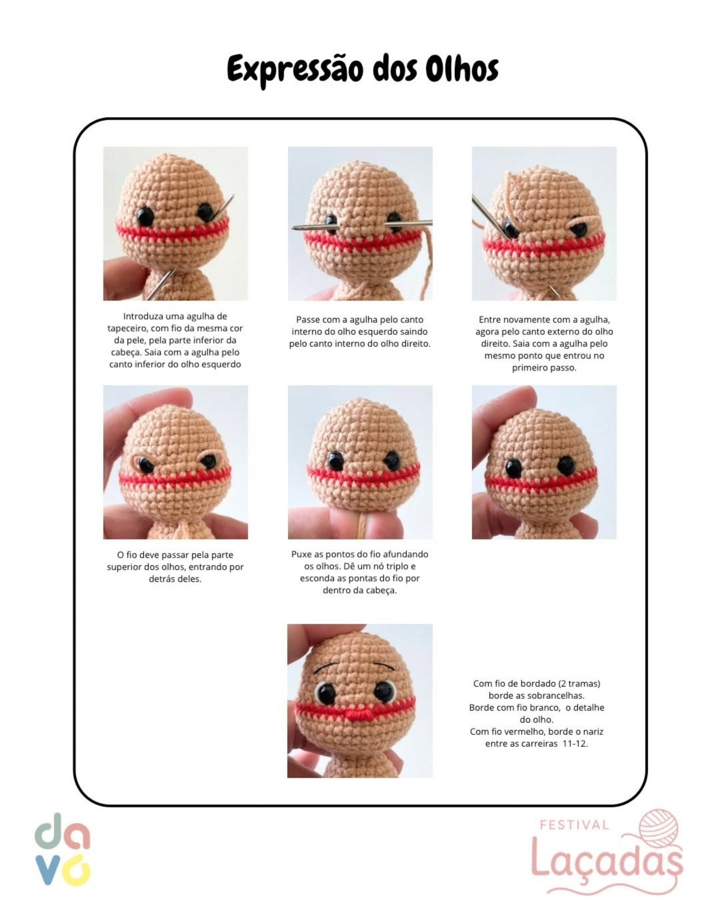 Receita Gratuita Amigurumi Aruan - Boneco Inspirado na Natureza com Tatuagem Facial