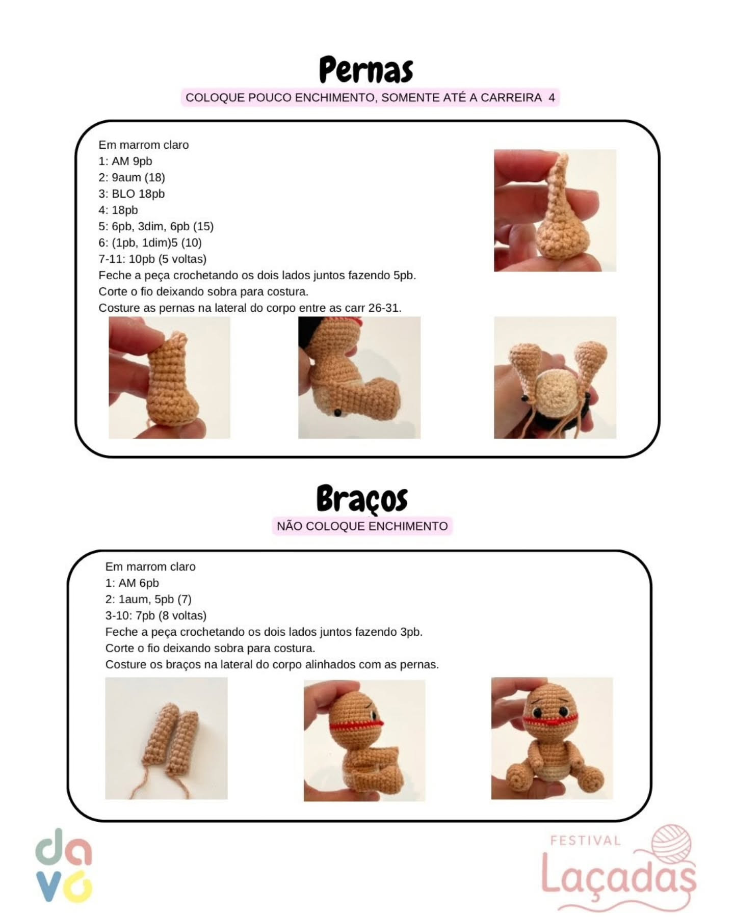 Receita Gratuita Amigurumi Aruan - Boneco Inspirado na Natureza com Tatuagem Facial
