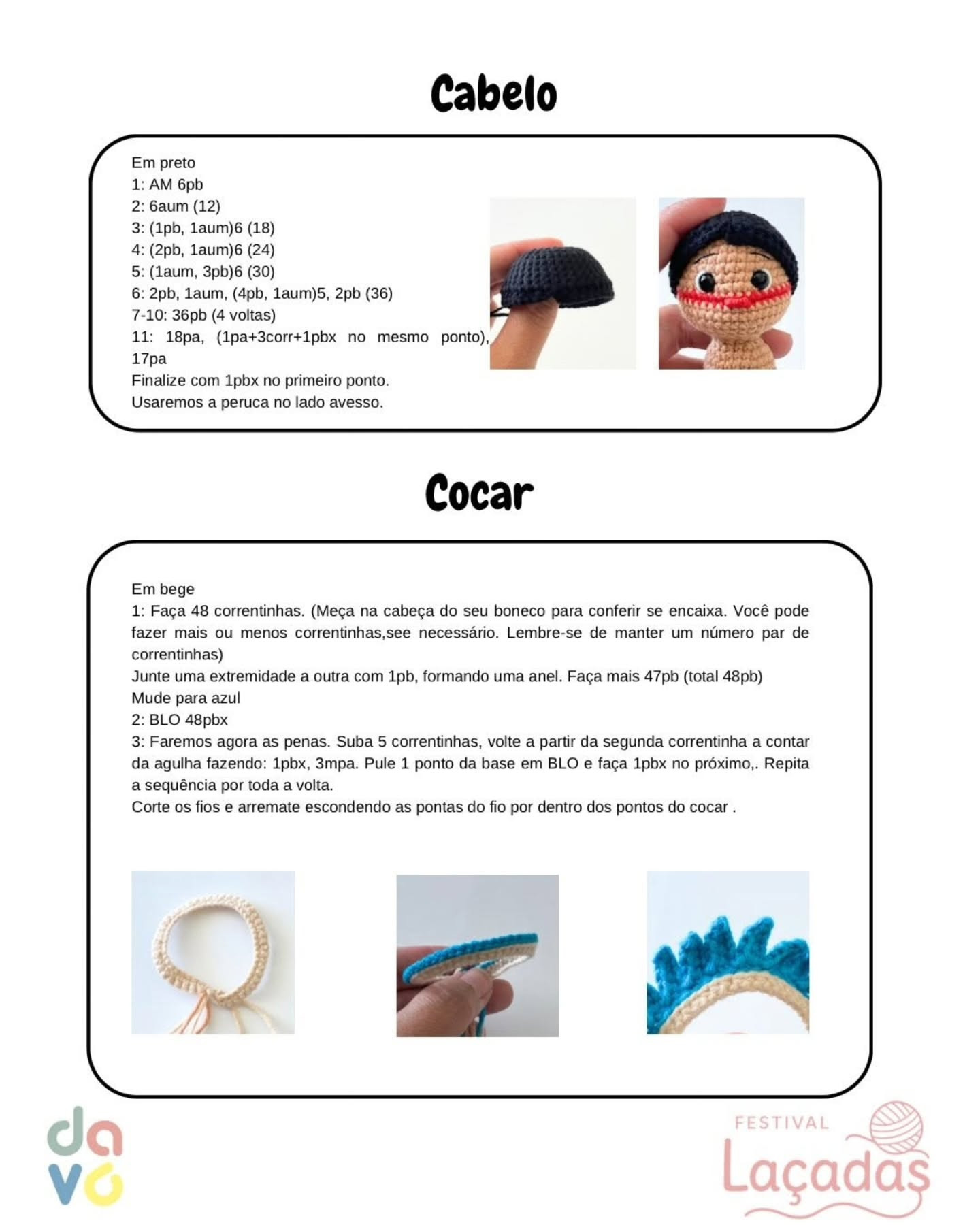 Receita Gratuita Amigurumi Aruan - Boneco Inspirado na Natureza com Tatuagem Facial