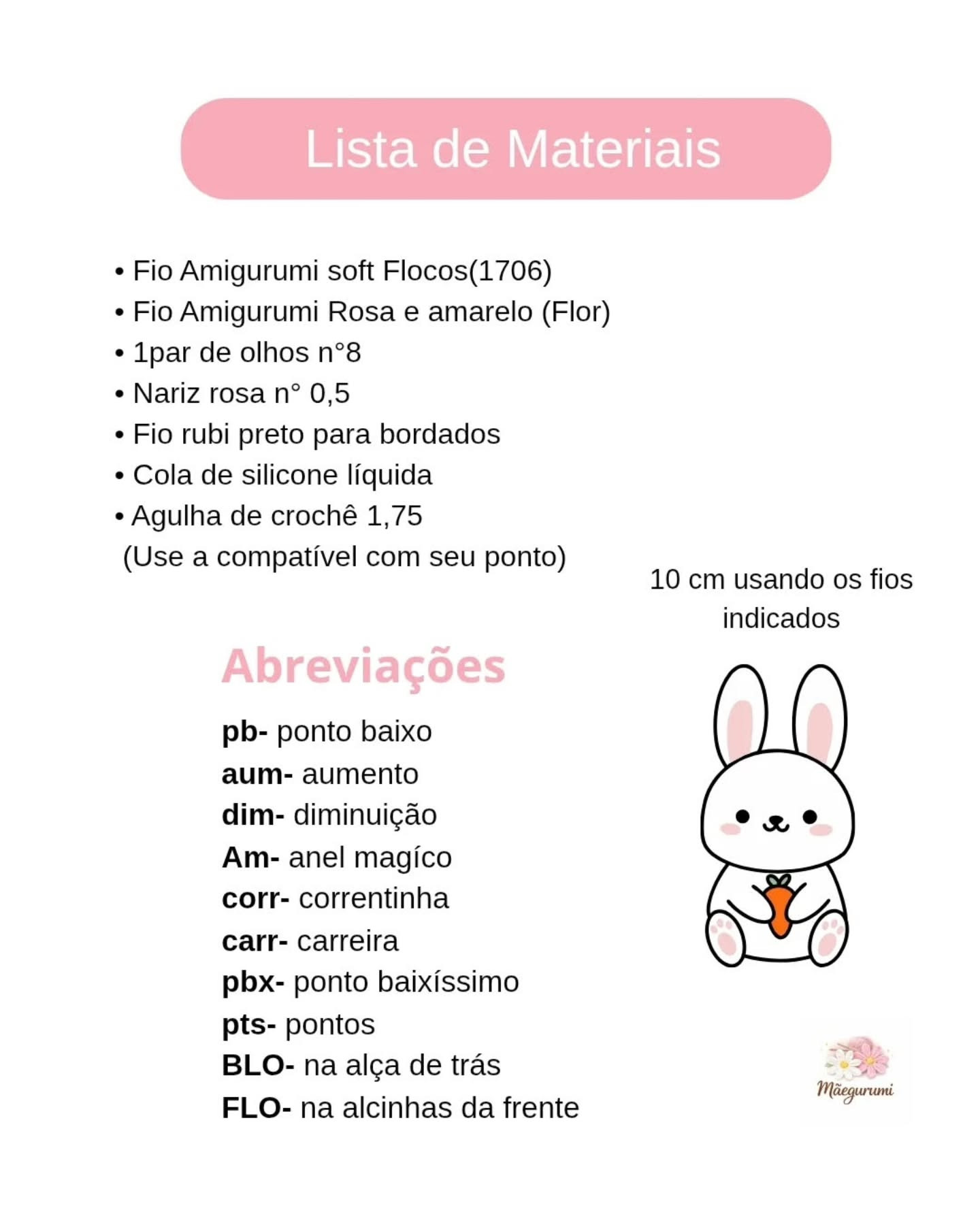 Receita Gratuita Amigurumi Bebezinha Lola: Coelho Branco Fofinho com Flor Rosa