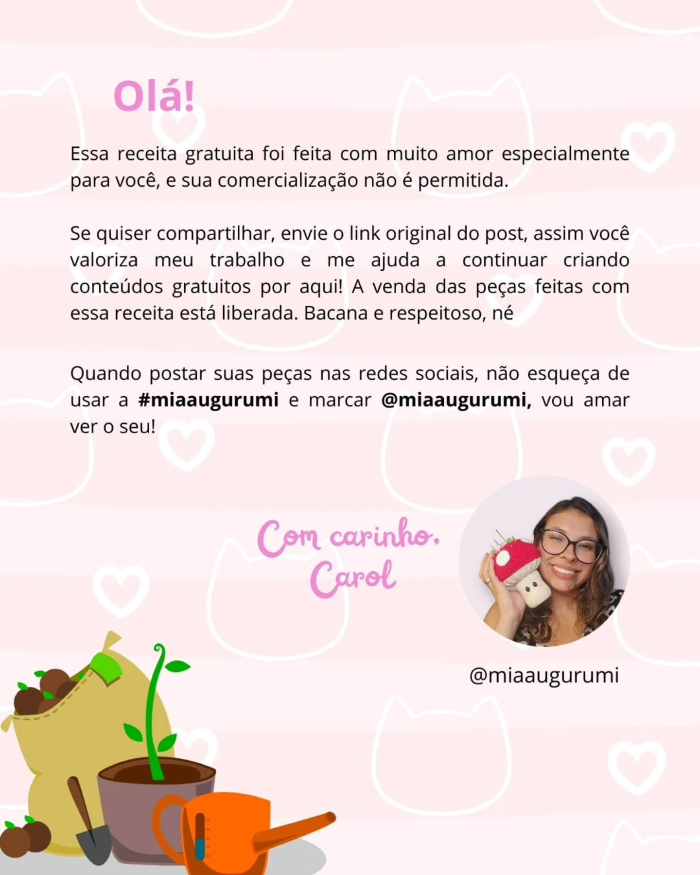 Receita Gratuita Amigurumi: Chico O Coelhinho Fazendeiro - Tutorial Passo a Passo