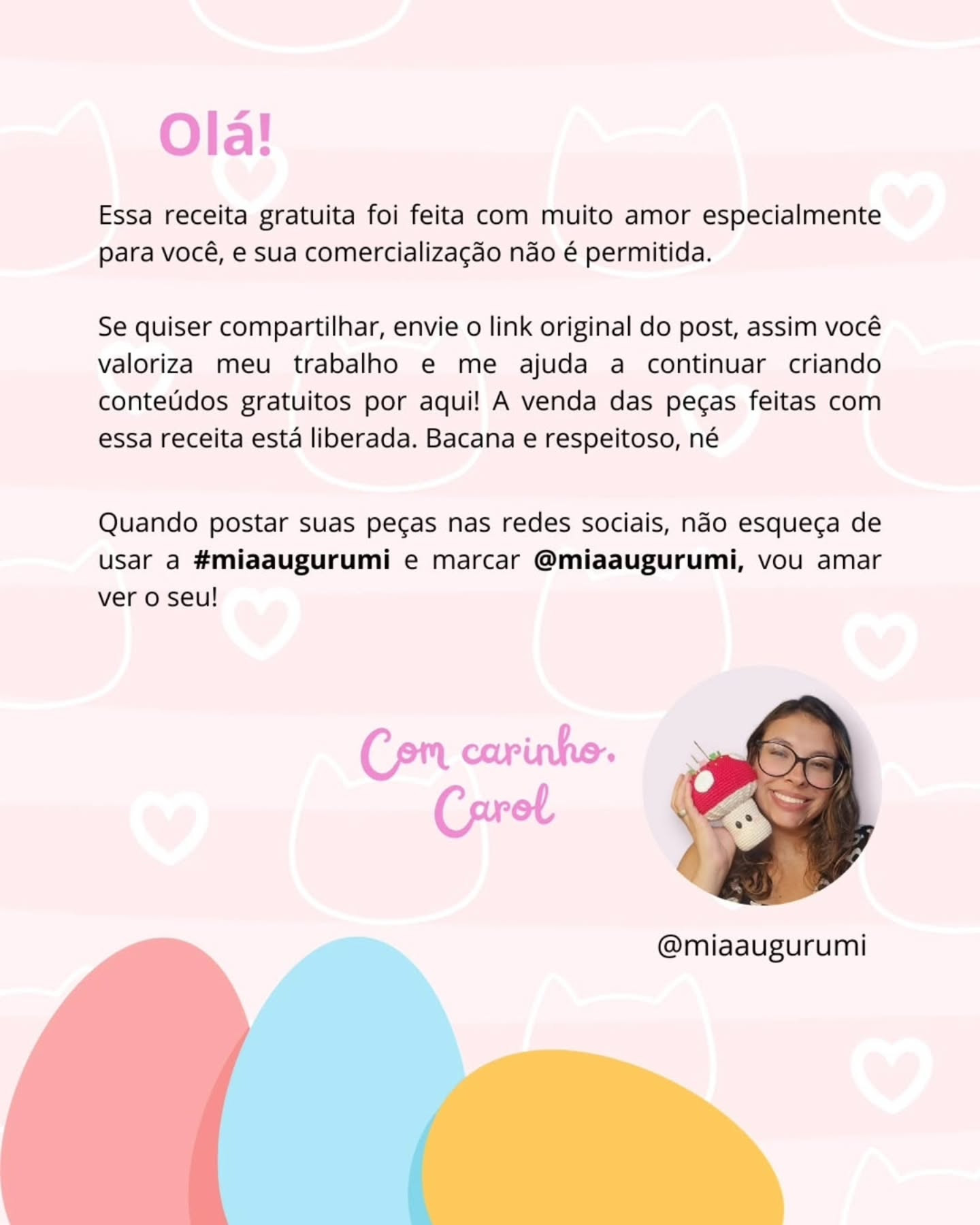 Receita Gratuita Amigurumi Coelhinho Pascal da Páscoa com Carrocinha