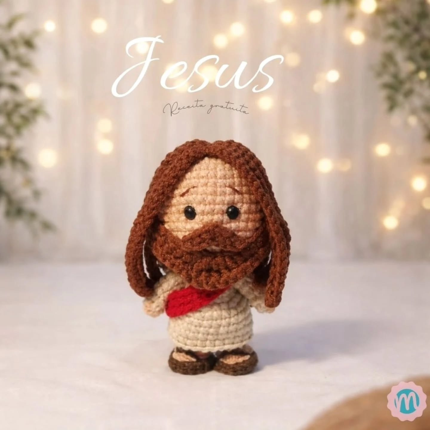 Receita Gratuita Amigurumi Jesus de Páscoa por Marshmallow Crochê
