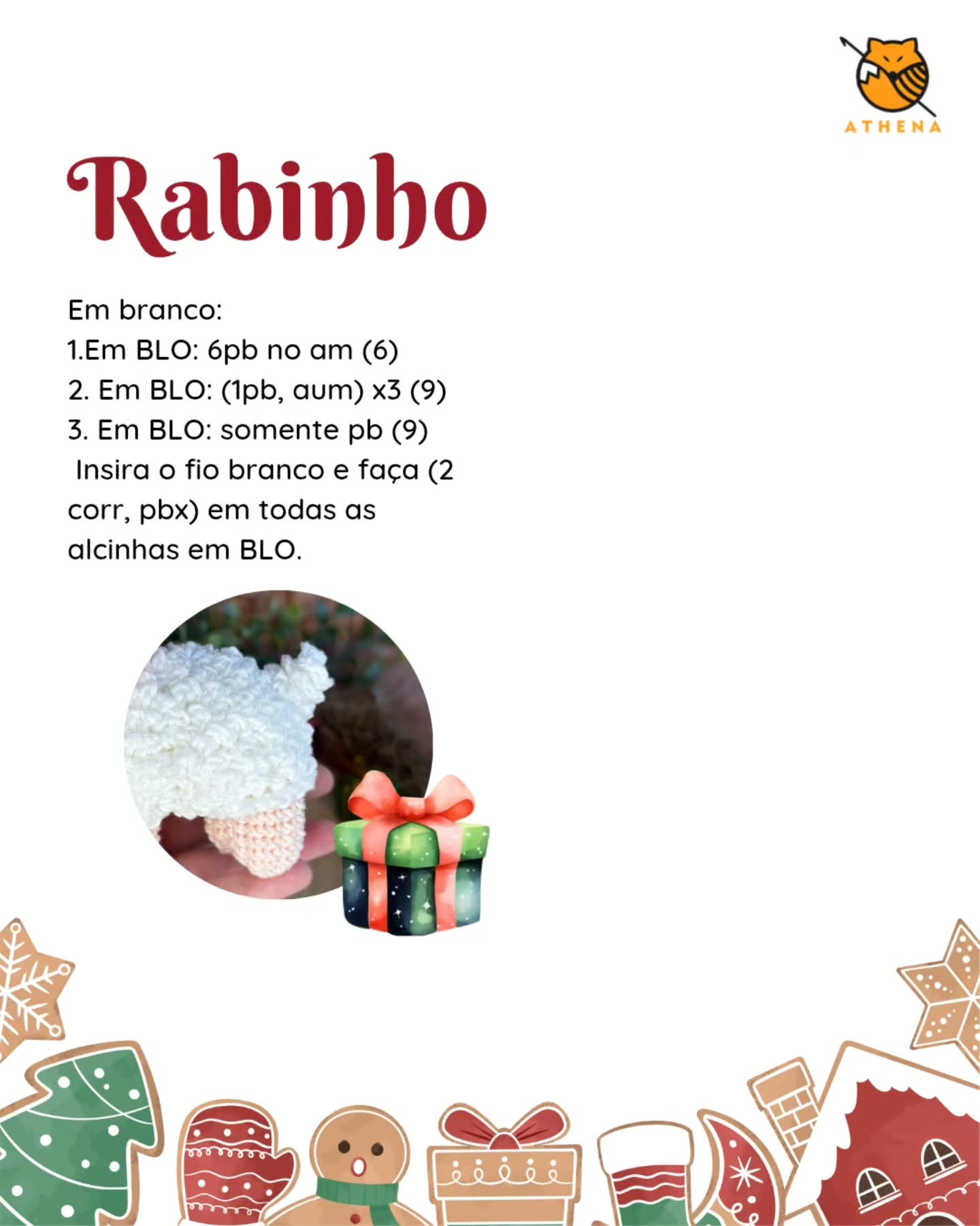 Receita Gratuita Amigurumi Ovelhinha Natal: Padrão Móc Len Cho Cừu Bé Dáng Ngọt Ngào