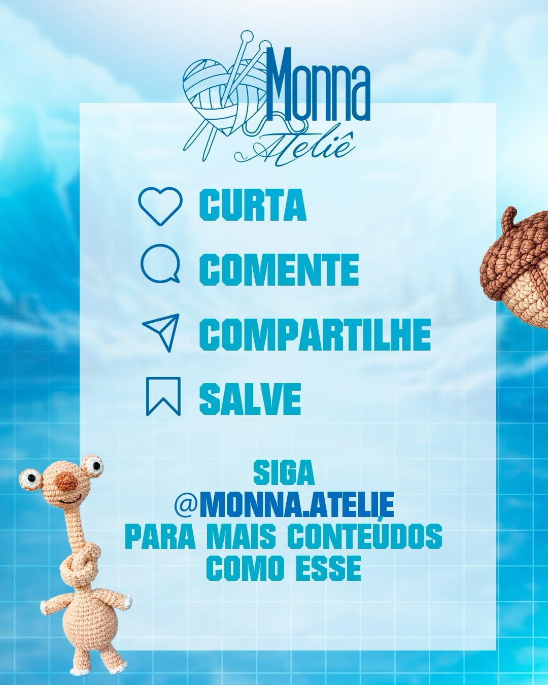 Receita Gratuita Amigurumi Sid da Era do Gelo - Crochet Pattern