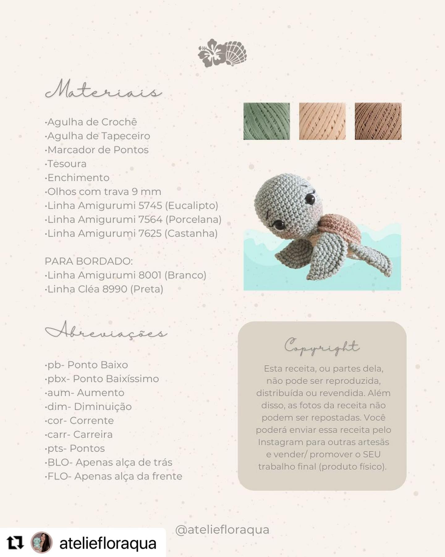 Receita Gratuita Amigurumi Tartaruga Tatá - Guia Passo a Passo Completo