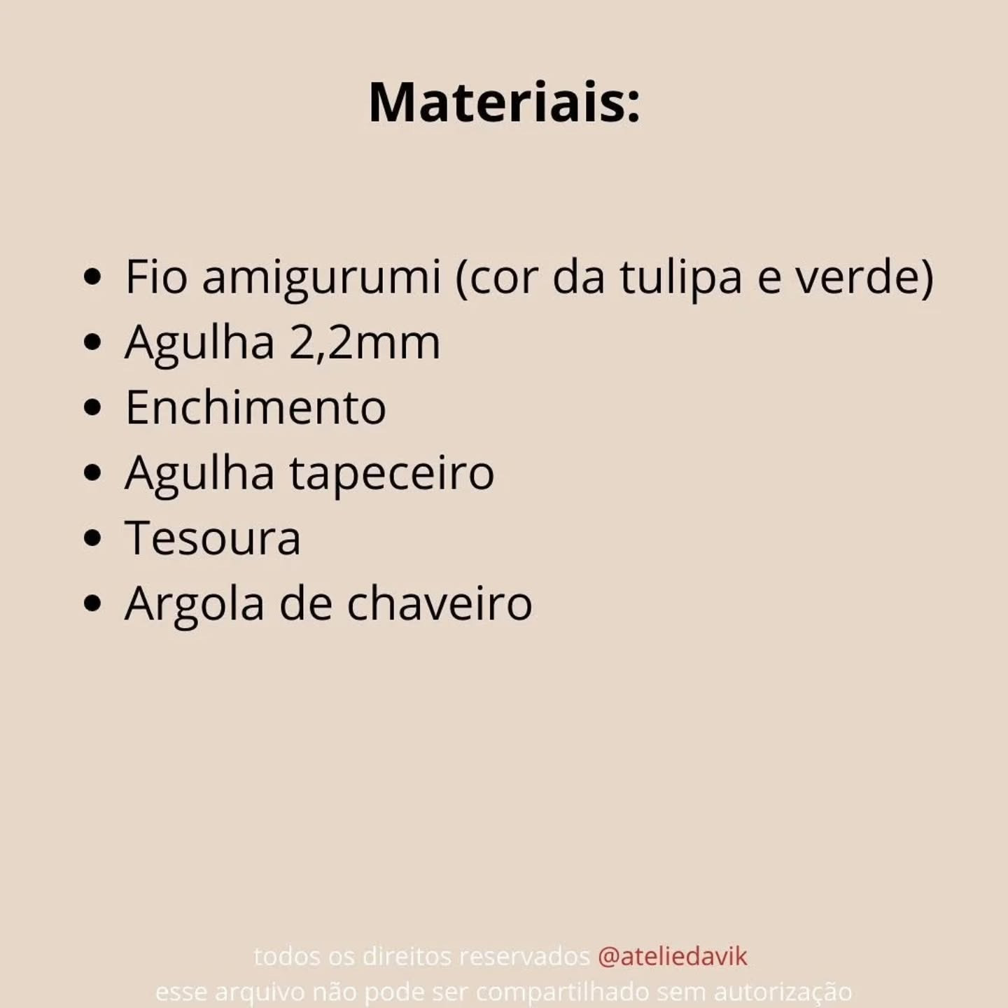 Receita Gratuita Chaveiro Tulipa Móc Len - Especial Dia das Mães
