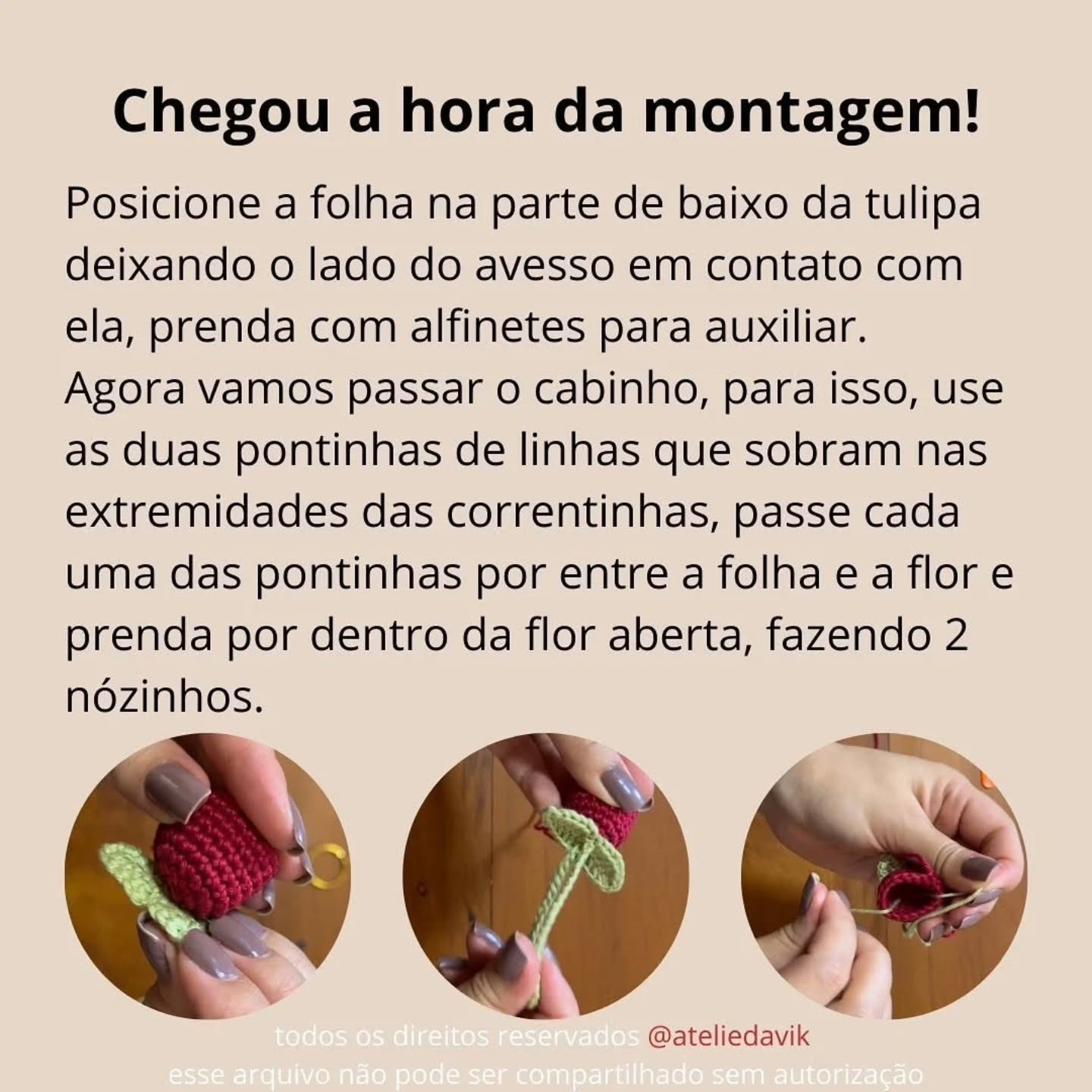 Receita Gratuita Chaveiro Tulipa Móc Len - Especial Dia das Mães