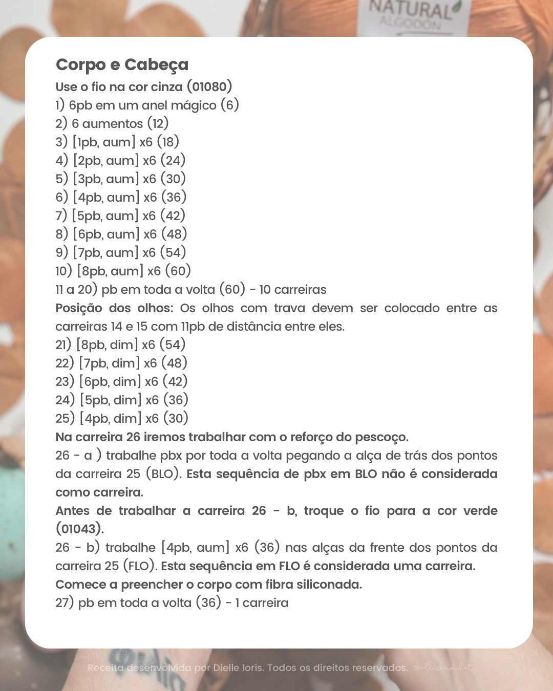 Receita Gratuita Coelhinho Tunico - Desafio de Fevereiro