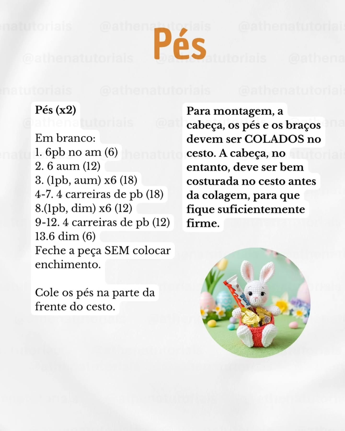 Receita Gratuita: Coelinho Amigurumi com Cestinha para Páscoa