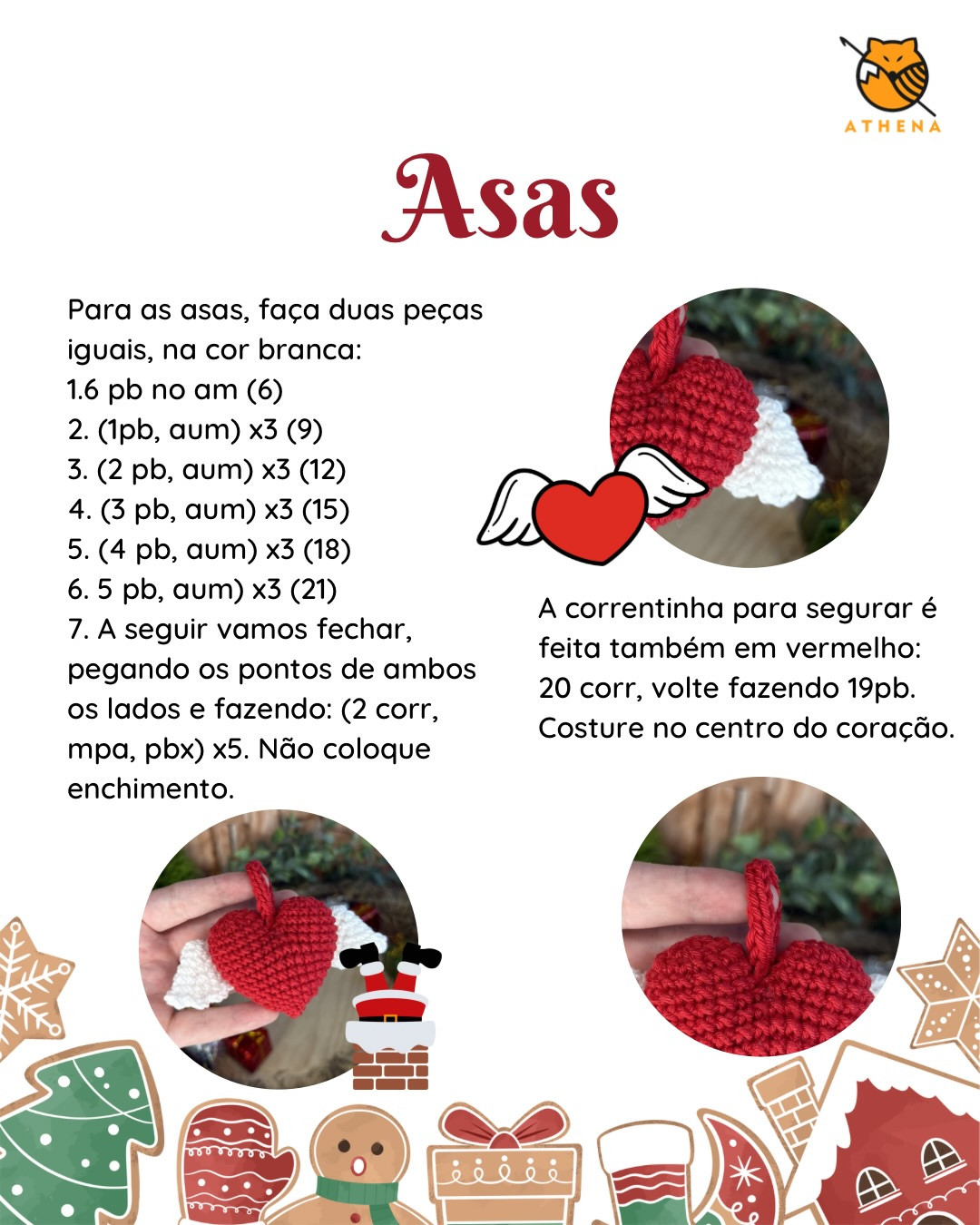 Receita gratuita: Coração com Asas para decoração de Natal