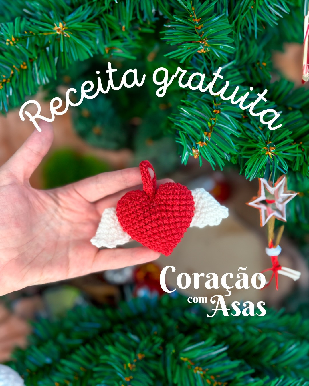 Receita gratuita: Coração com Asas para decoração de Natal