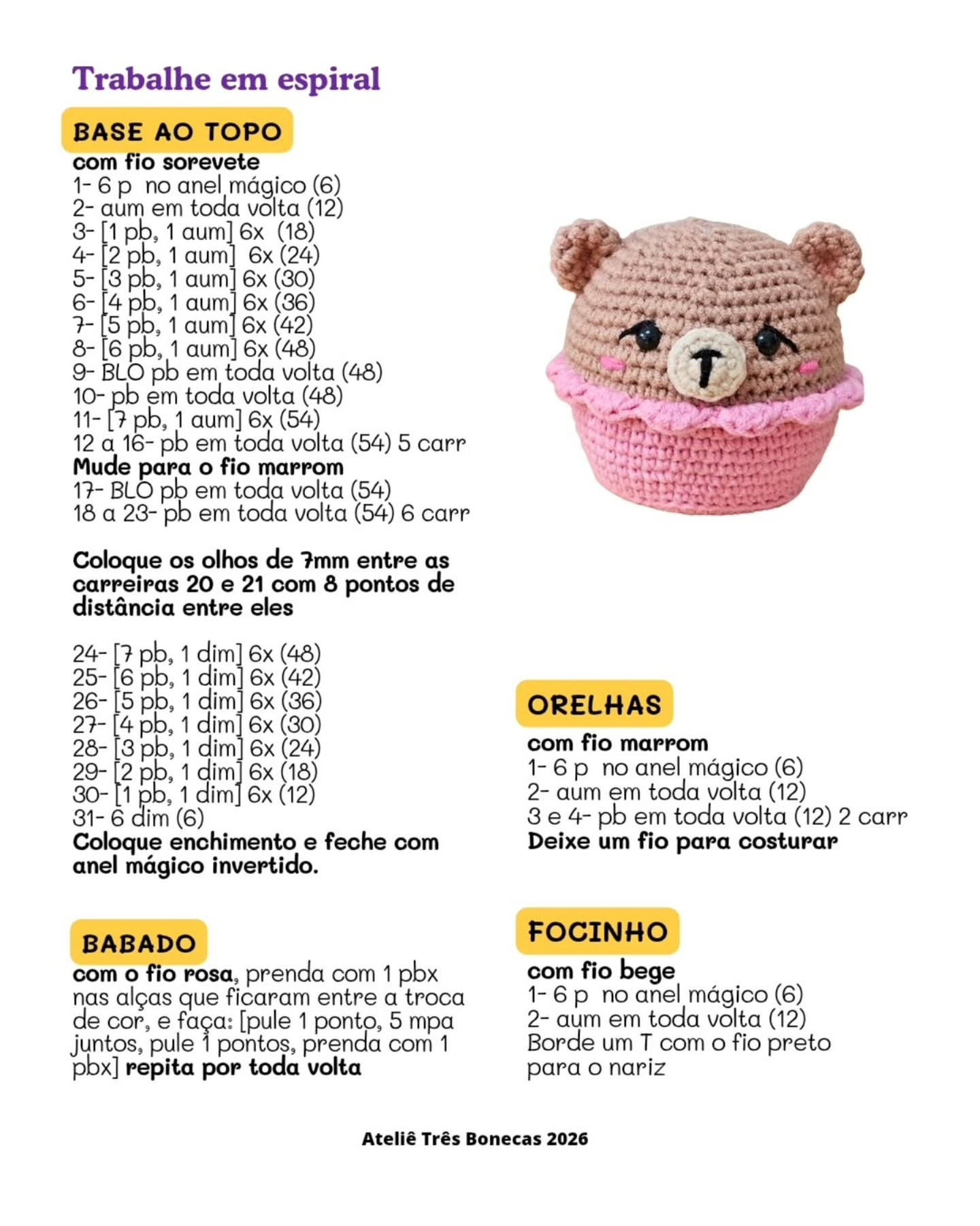Receita Gratuita de Alfineteiro Gatinho Bearcake Móc Len