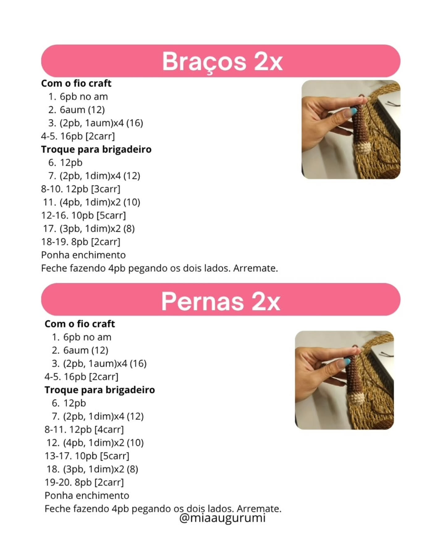 Receita gratuita de amigurumi: Caco o macaquinho (macaco) em tons de marrom e bege