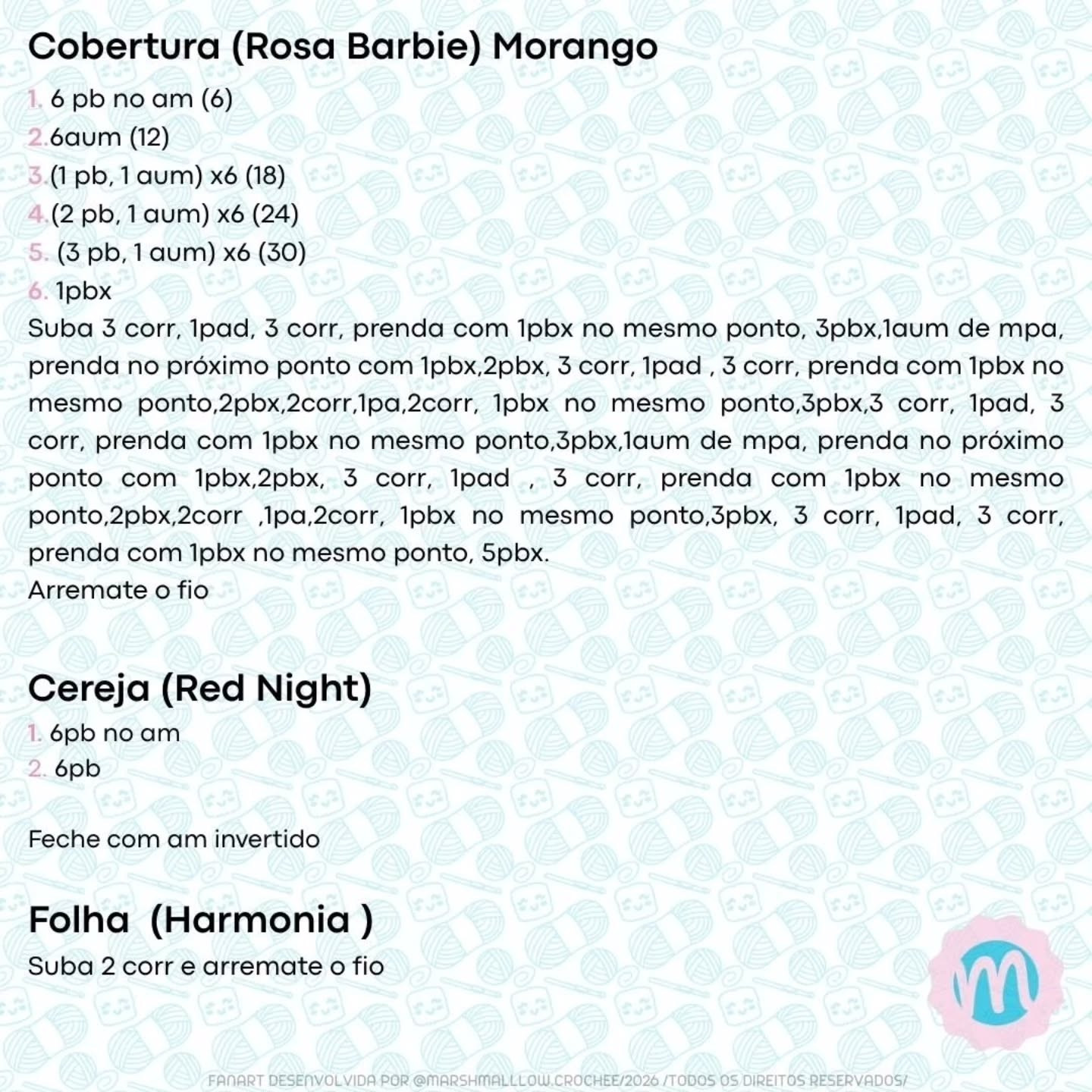 Receita Gratuita de Amigurumi Sorvetinho Algodão Doce - Móc Len Dáng Kem Quen Chi