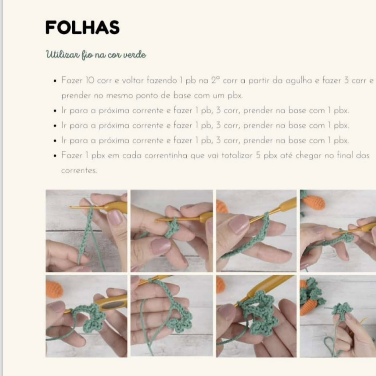 Receita Gratuita de Cenourinhas Móc Len (Amigurumi) - Passo a Passo com Fio Balloon Amigo