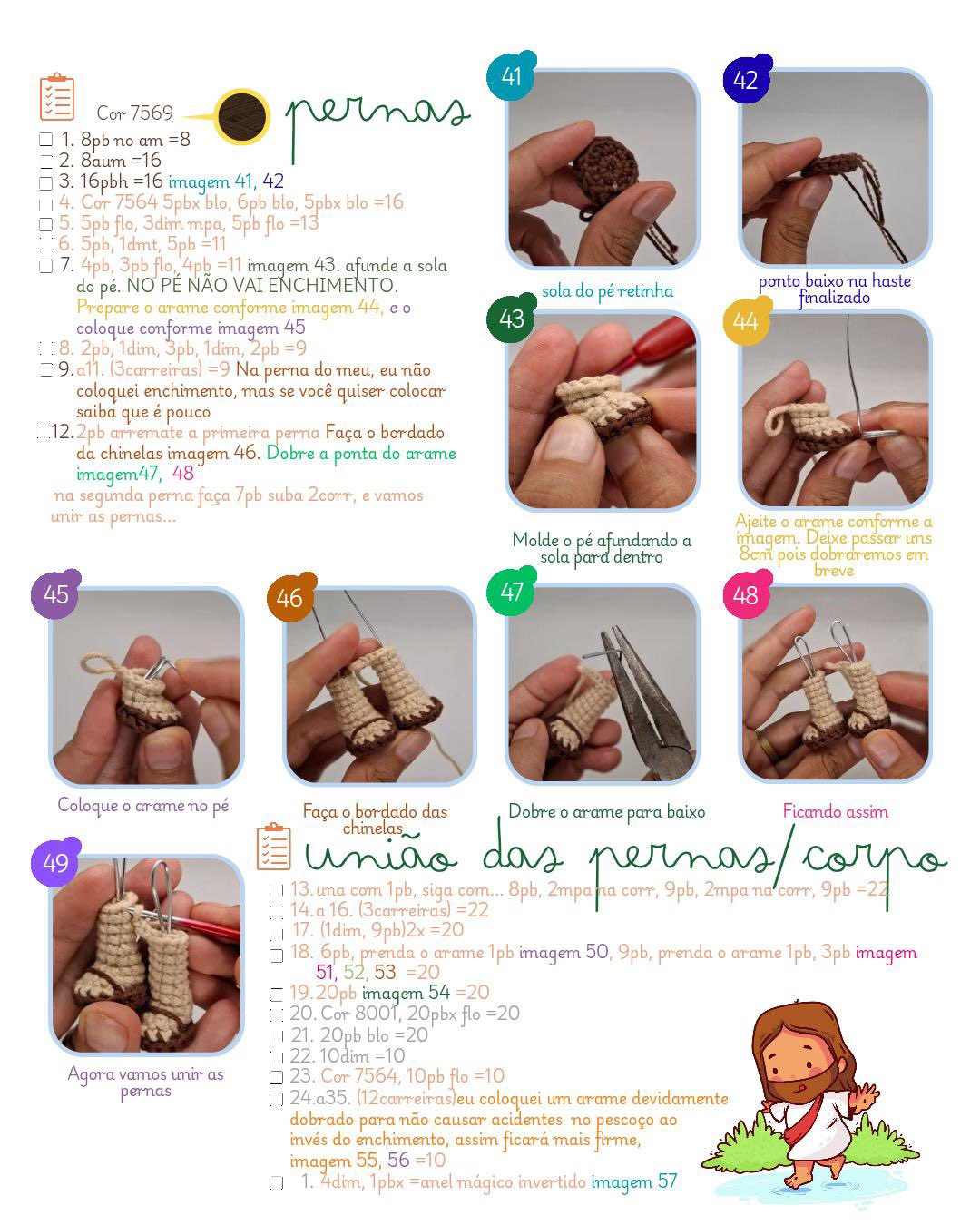 Receita Gratuita de Jesus Amigurumi - Tutorial Completo Passo a Passo