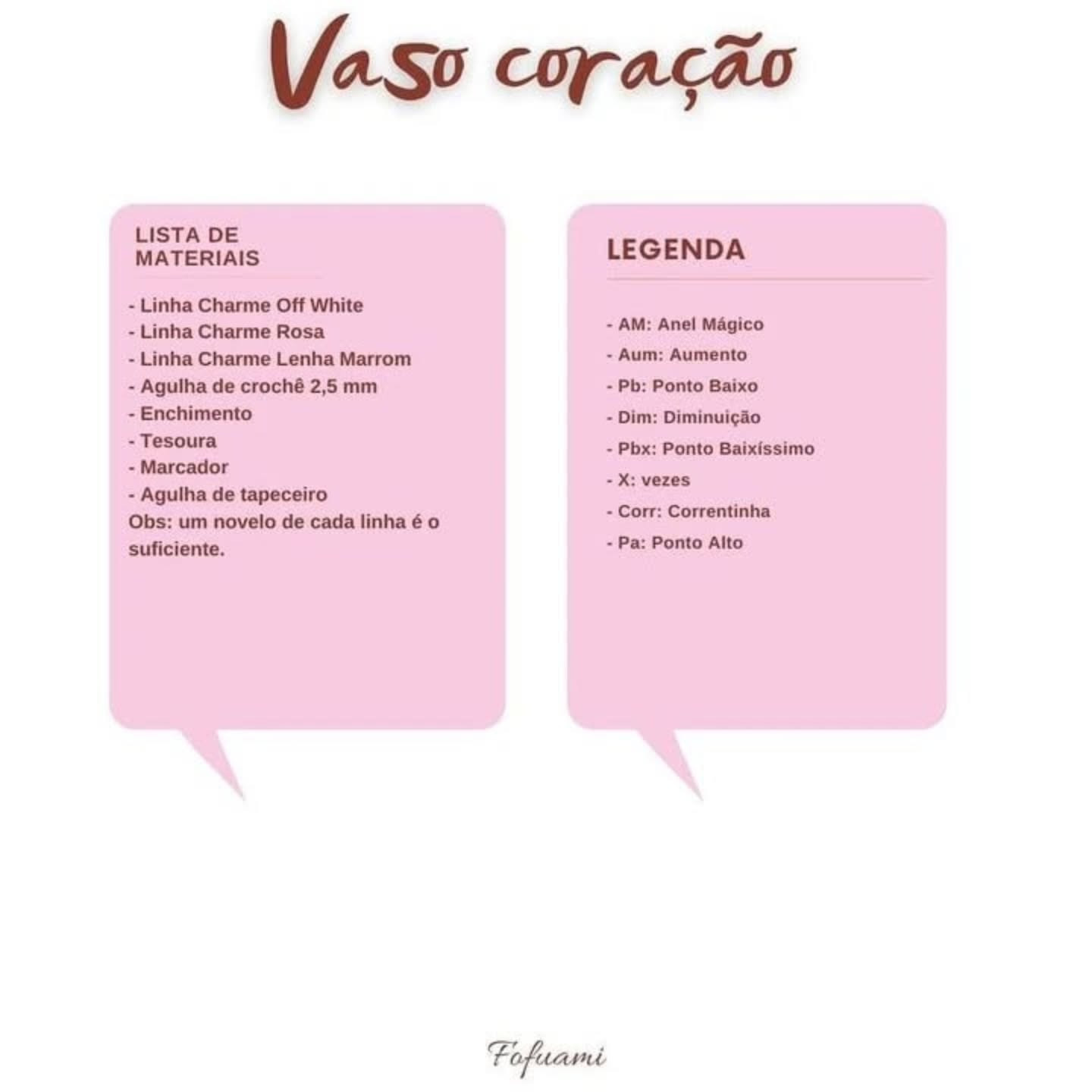 Receita Gratuita: Vaso Coração Amigurumi - Tutorial Passo a Passo Completo