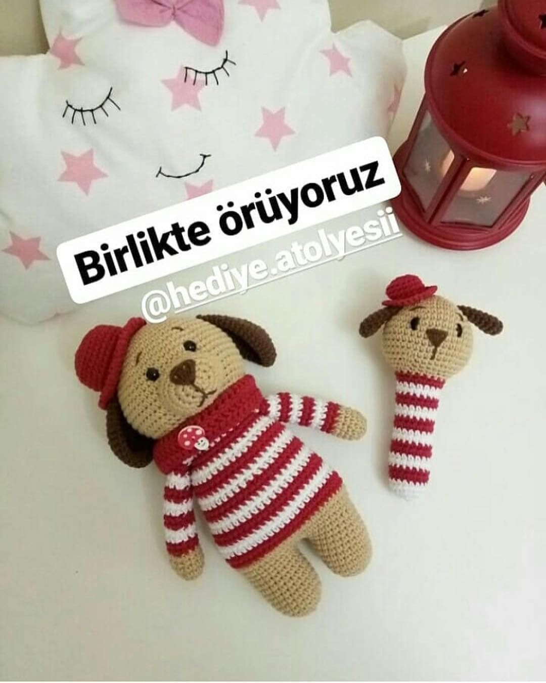 Sapkali Köpek Amigurumi Örgü Şeması - Kafa, Kulaklar, Kollar ve Bacaklar Detaylı Talimat