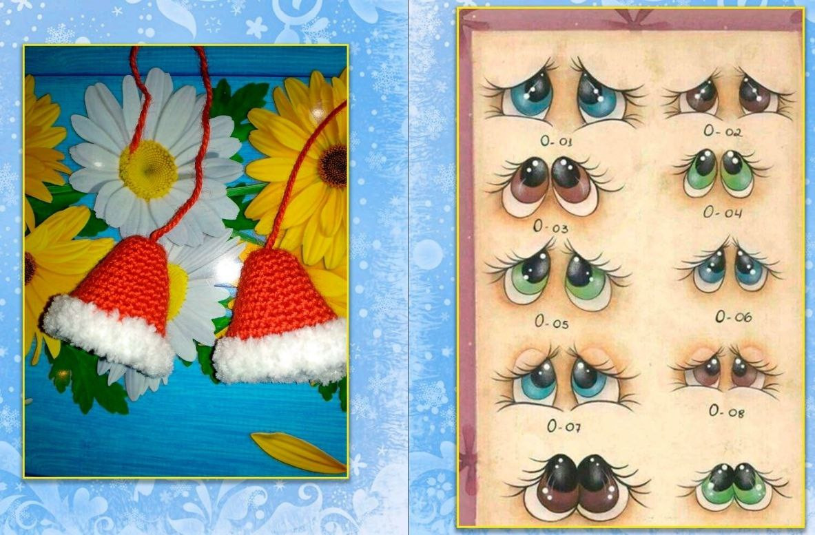 Schematic crochet pattern for amigurumi Ded Moroz (Grandfather Frost) doll