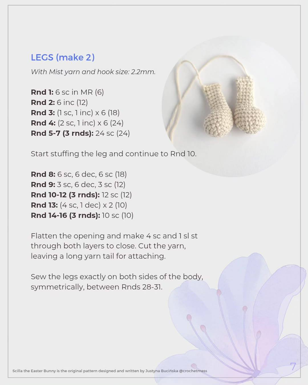 Scilla the Easter Bunny: Free Crochet Pattern with Basket and Eggs