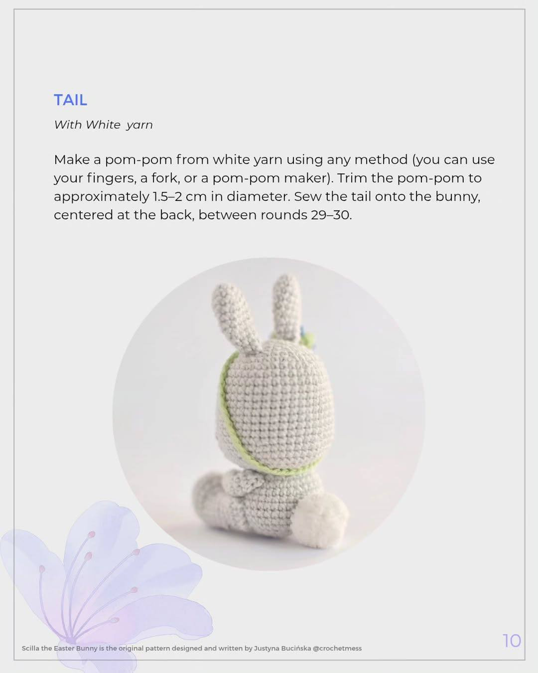 Scilla the Easter Bunny: Free Crochet Pattern with Basket and Eggs