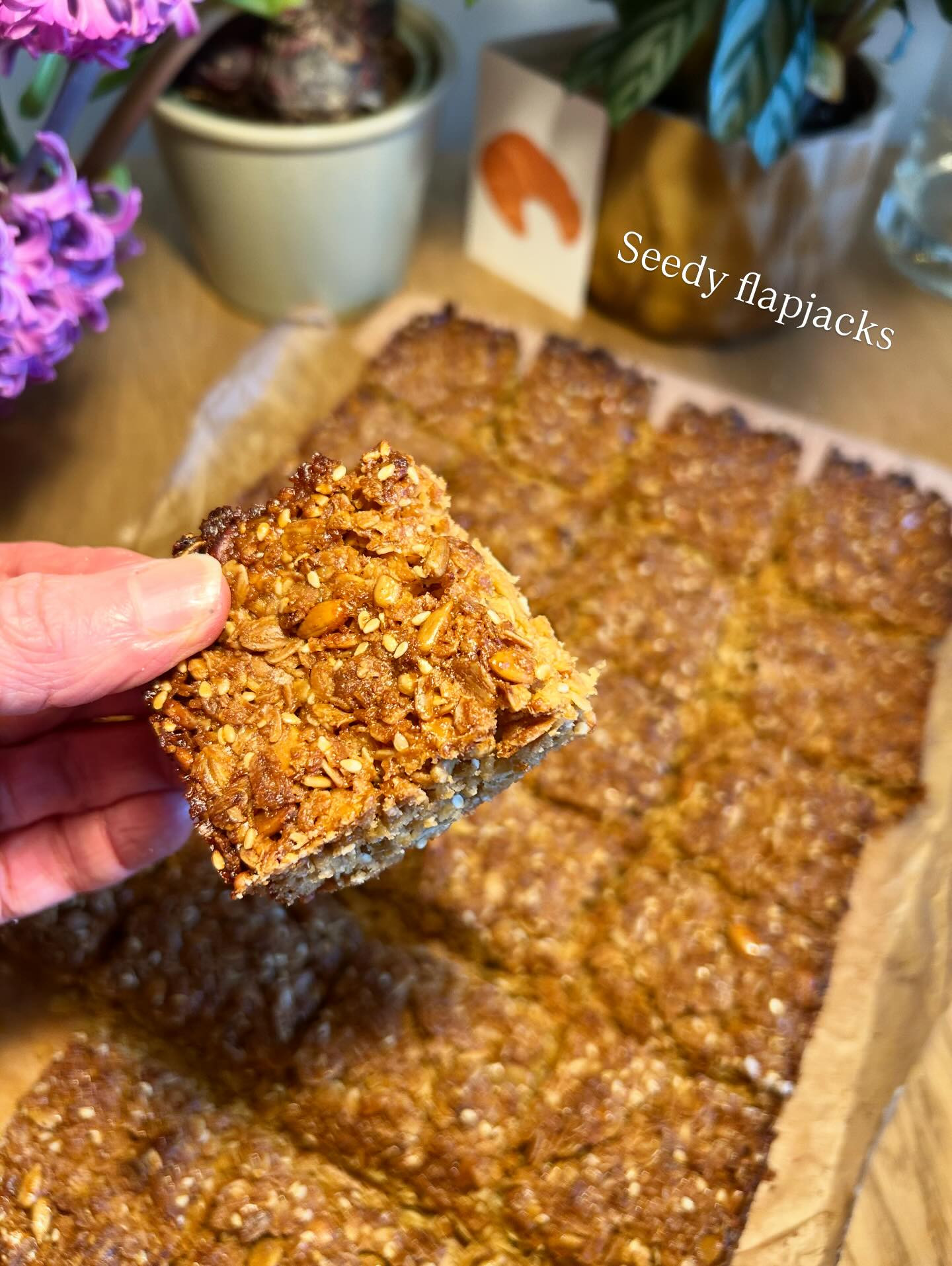Seedy Flapjacks Recipe: Vegan Oat Bars with Pumpkin, Sunflower and Sesame Seeds