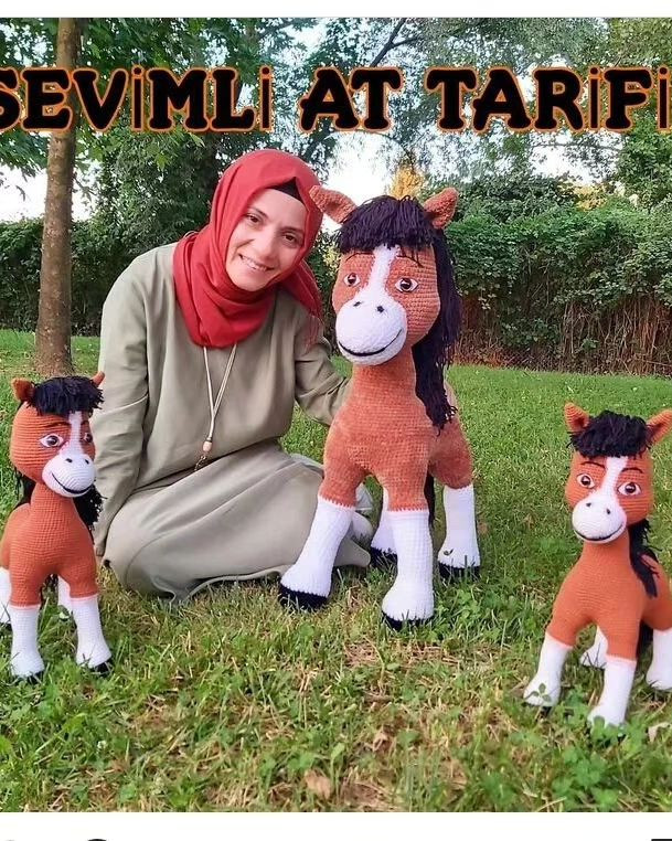 Sevimli At Amigurumi Tarifi: Detaylı Móc Len Gấu Ngựa Hướng Dẫn